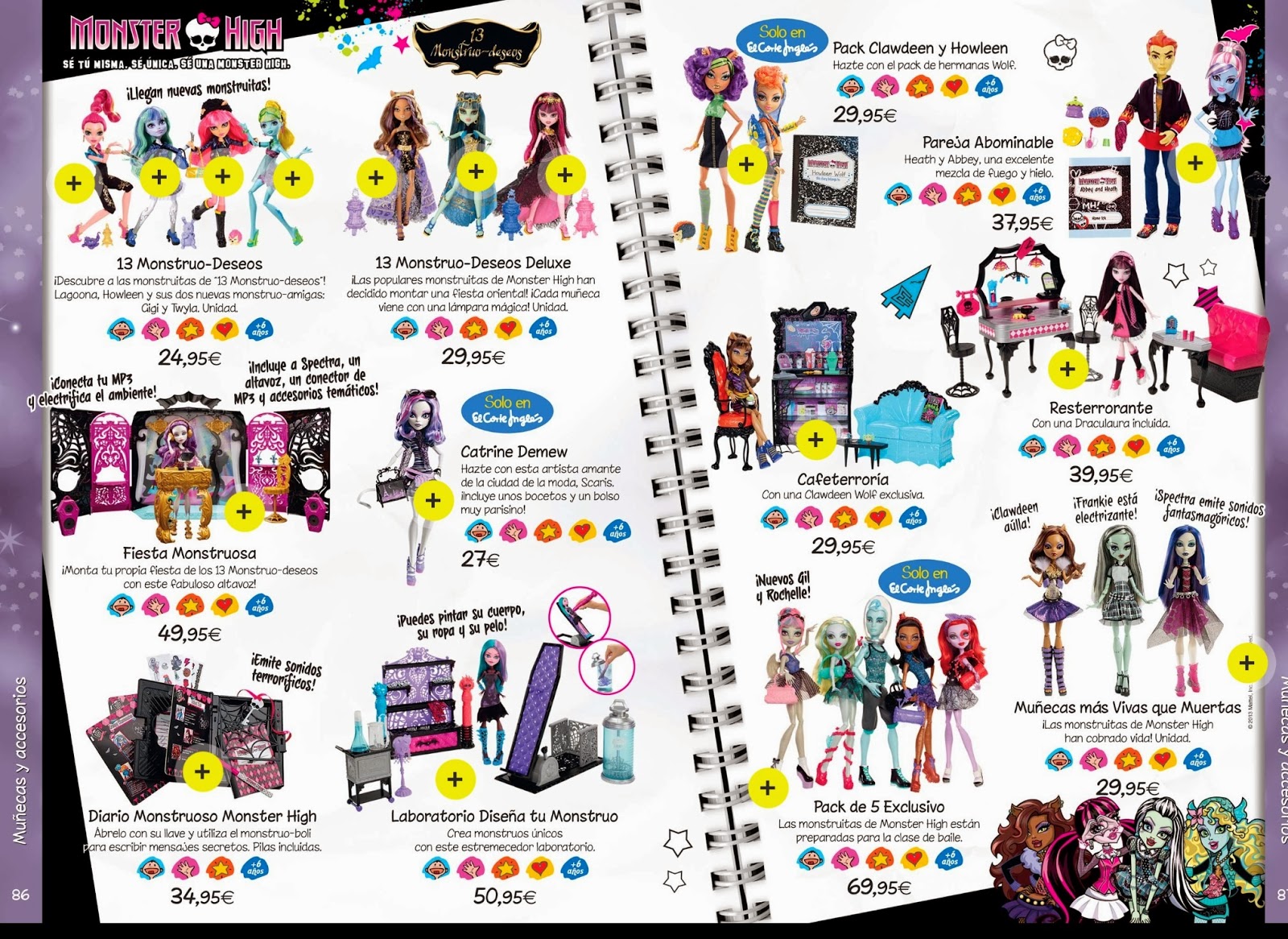 monster high Catálogo de Juguetes "El Corte Inglés"