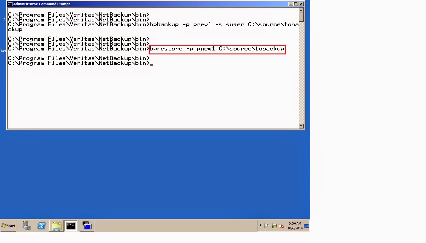 Remote Infrastructure Management Symantec Netbackup 7.6.0.1 Command