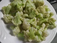 Boiled Gobi Cauliflower for Gobi Manchurian recipe