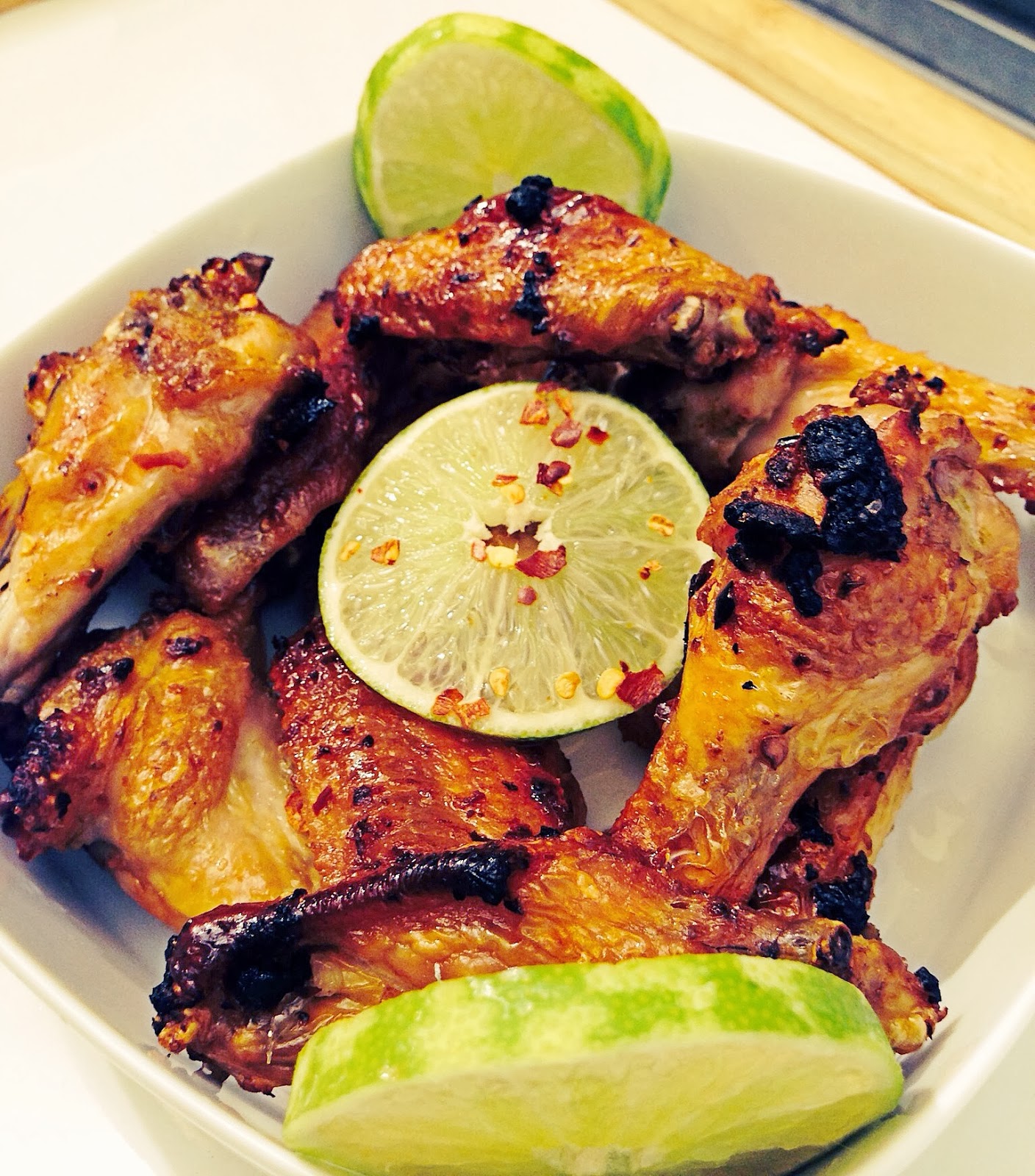 Lazy Girl Dinners Lime and Red Pepper Flake Chicken Wings
