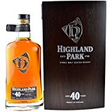 Rarität: Highland Park Single Malt Scotch Whisky 40 Jahre - 0,7l inkl. Holzkiste - die seltene Abfüllung wird Sie begeistern!