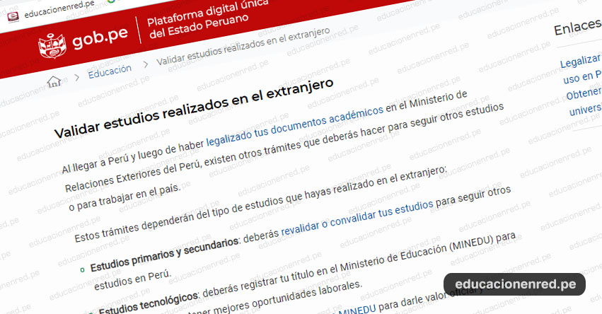 MINEDU: Conoce los trámites que debes realizar para validar los estudios realizados en el extranjero - www.minedu.gob.pe MINEDU: Conoce los trámites que debes realizar para validar los estudios realizados en el extranjero - www.minedu.gob.pe