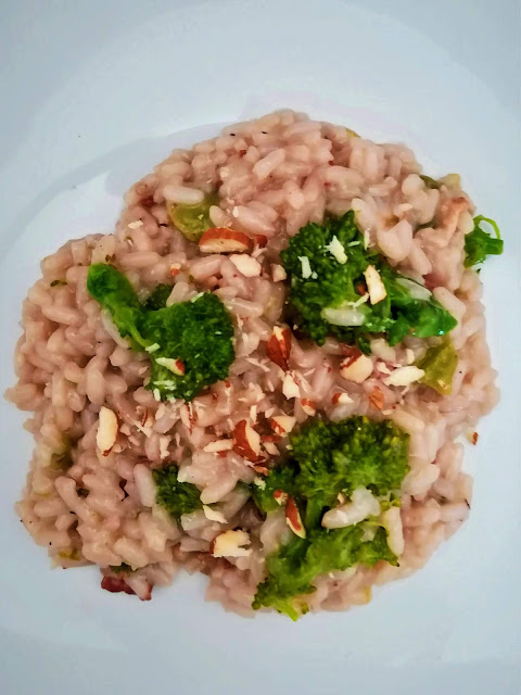 Ricetta: Risotto Con Cime Di Rapa, Pancetta E Mandorle
