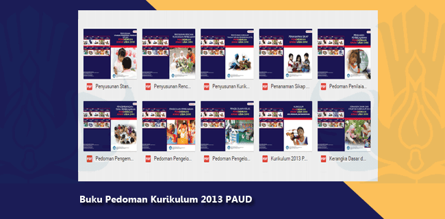 Buku Pedoman Kurikulum 2013 Paud Lengkap Format Pdf Dokumen Berkas Edukasi