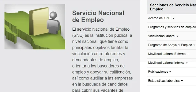 Servicio Nacional de Empleo en Mexico Telefono Funciones programas Estados Unidos y CAnada