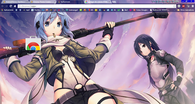 tema google chrome anime sword art online