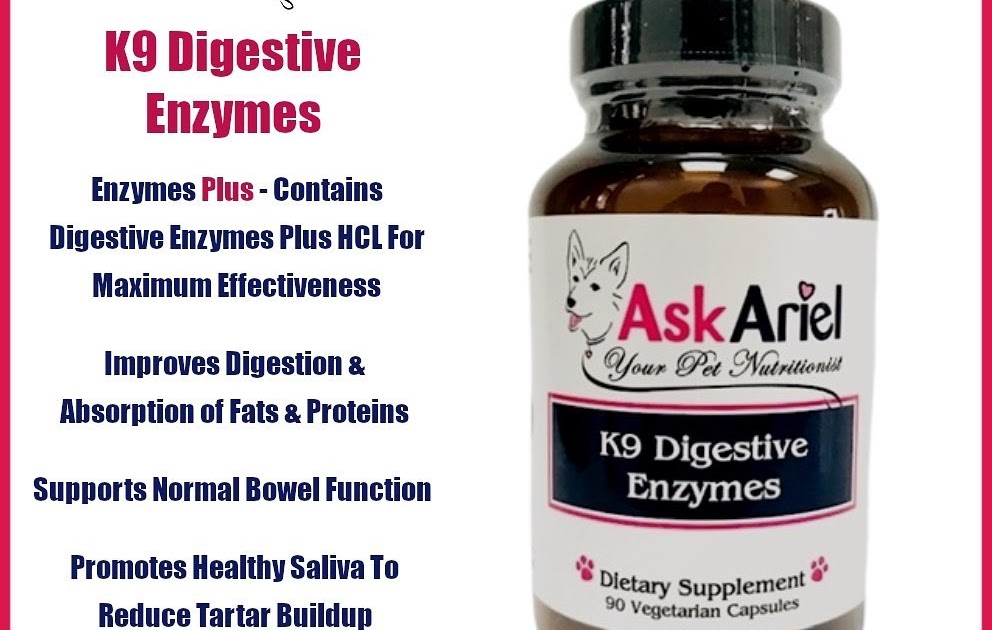 Dog Digestive Supplement Contains Enzymes Plus HCL, Pancreatin & Ox