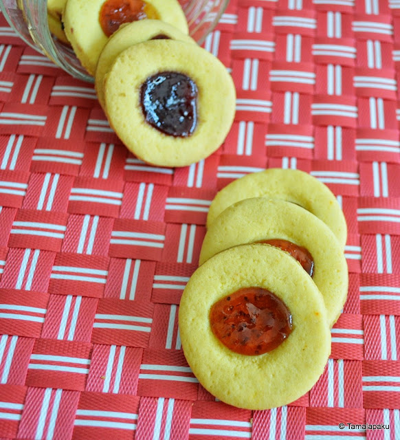 Jam Biscuits - Eggless