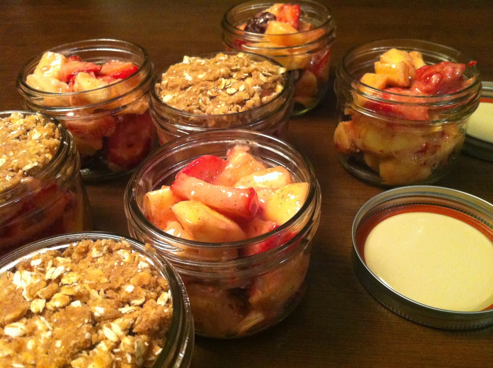 Life Happens Mason Jar Fruit Crisp