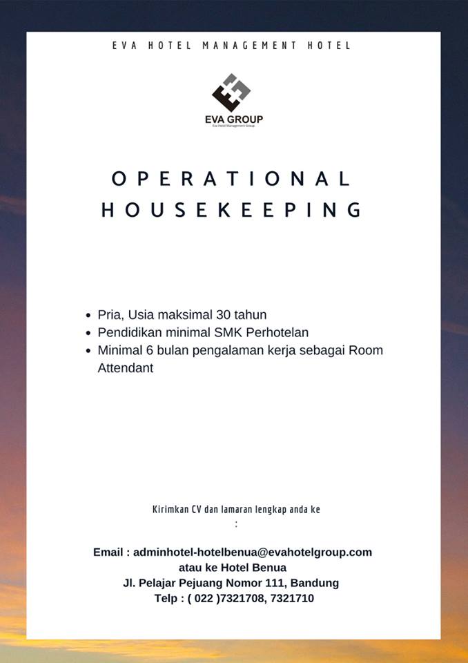 Loker Housekeeping Hotel Benua Lowongan Kerja Terbaru Indonesia 2021