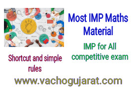 Most IMP maths material special for bin sachivalay clerk also useful for all competitive exam