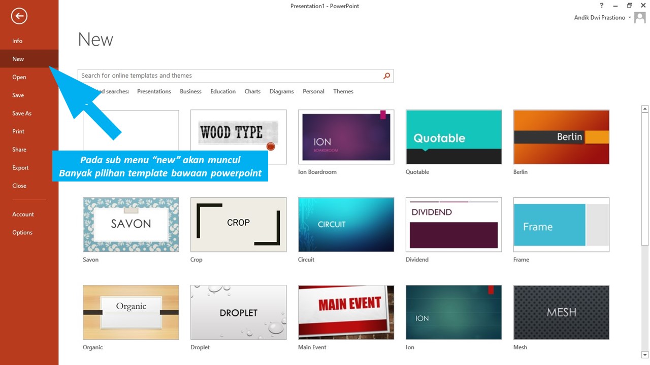 3 Cara Membuka Presentasi Baru Microsoft Powerpoint Andik My Id