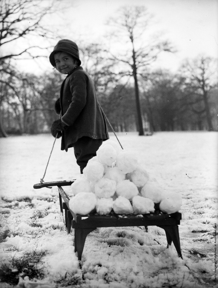 Interesting Black and White Photographs of Snowball Fights in the Past ~ Vintage Everyday