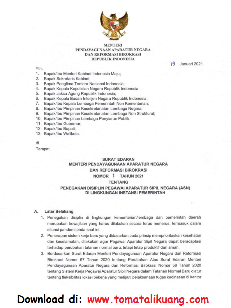 Surat Edaran Nomor 1 Tahun 2021  IMAGESEE