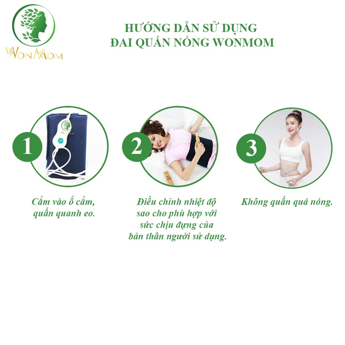 BỘ GIẢM EO SAU SINH WONMOM (MUỐI THẢO DƯỢC, DẦU GỪNG, ĐAI QUẤN MUỐI VÀ NỊT BÙNG)