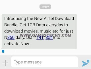 How To Get Airtel Download Bundle Daily 1GB for N350