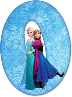 Alfabeto de Ana, Elsa y Olaf de Frozen. 