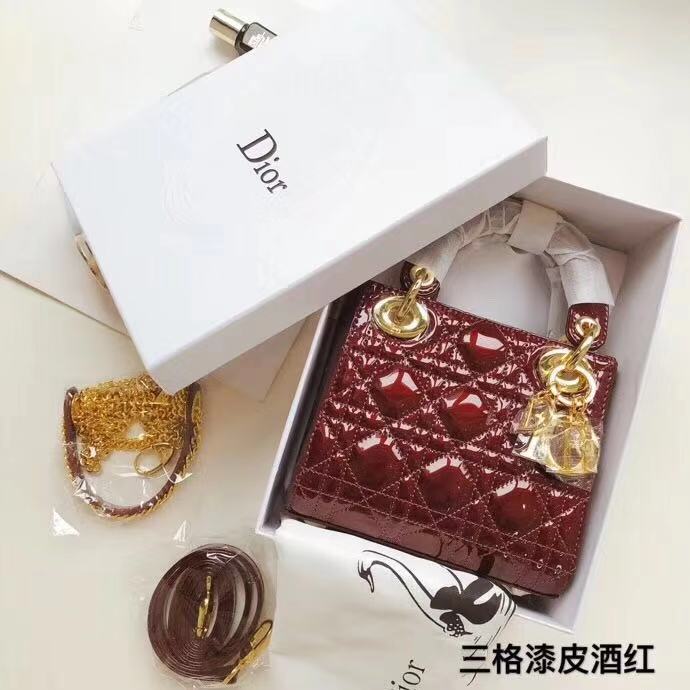 mini lady dior calfskin bag