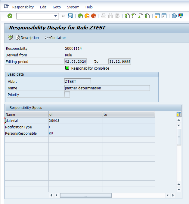 SAP ABAP Central Automatic Partner Determination for Quality notification
