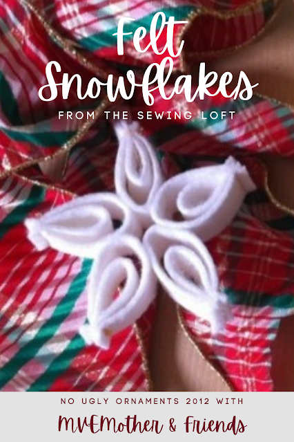 Easy Felt Snowflake Ornaments