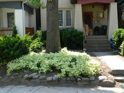 Leslieville front garden cleanup after Paul Jung Gardening Services Toronto