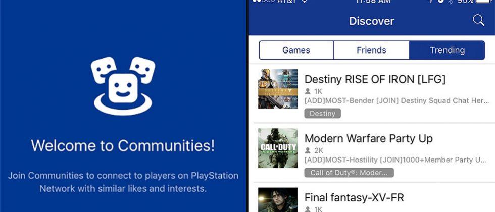 сообщества на playstation