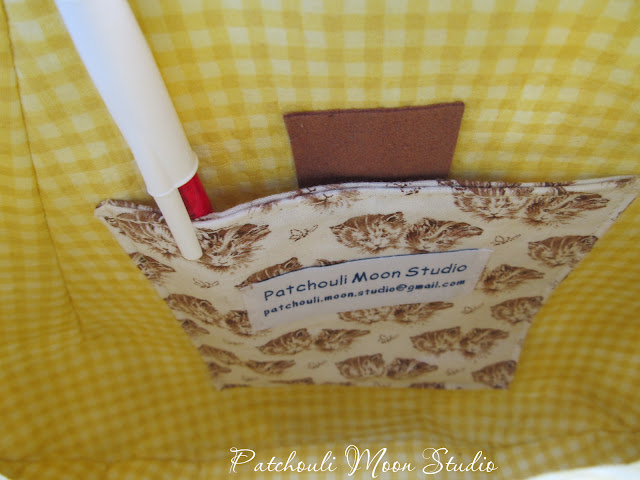 Patchouli Moon Studio~ Small Oriole Bag in Cat Print