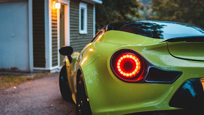 McLaren, Yellow Sports Car, Rear view