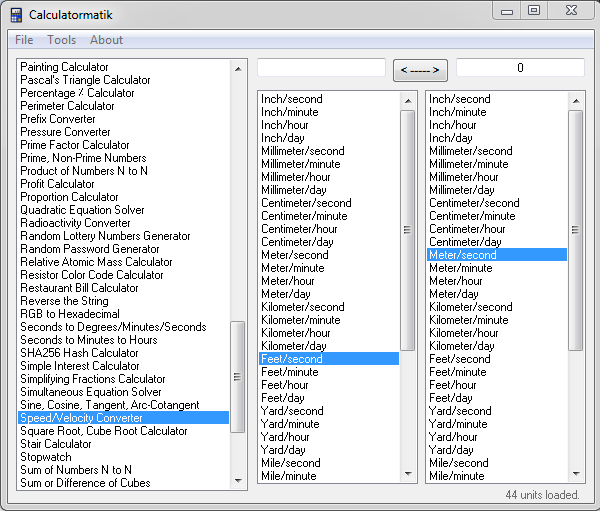 برنامج Calculatormatik 1.10.0 أداة للتحويل بين وحدات القياس موقع