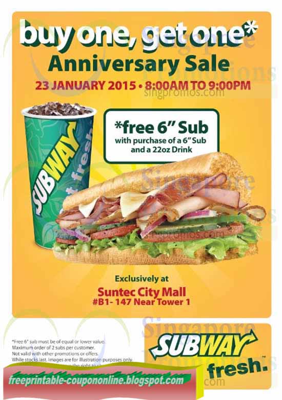 Printable Coupons 2021 Subway Coupons