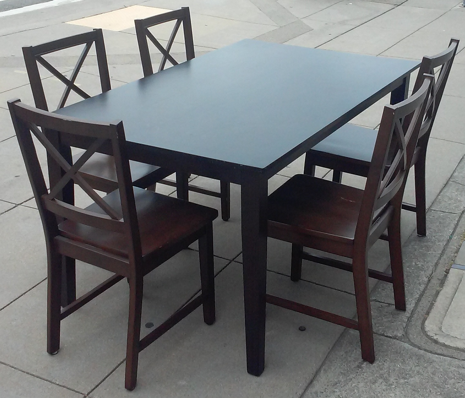 UHURU FURNITURE & COLLECTIBLES SOLD 14057 Modern Malaysian Dining Set