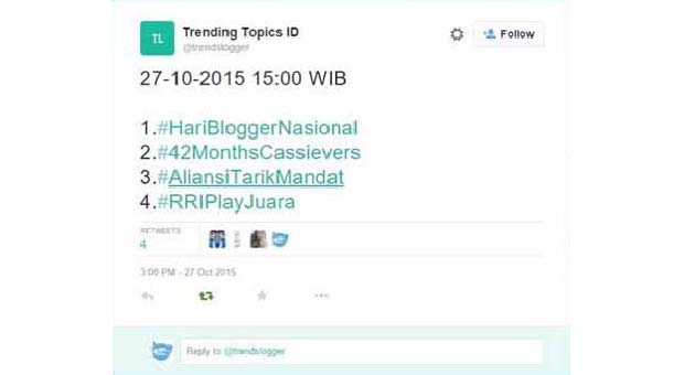 Aliansi Tarik Mandat Menjadi Trending Topic di Twitter