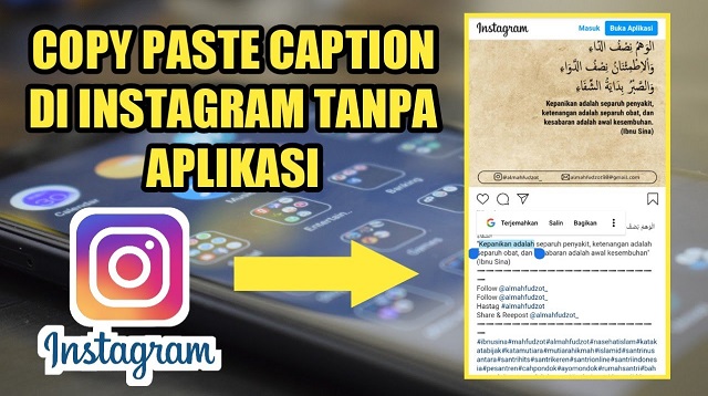  Instagram merupakan jejaring sosial yang sering digunakan untuk saling berbagi foto dan v Cara Copas Caption Instagram Tanpa Aplikasi Terbaru
