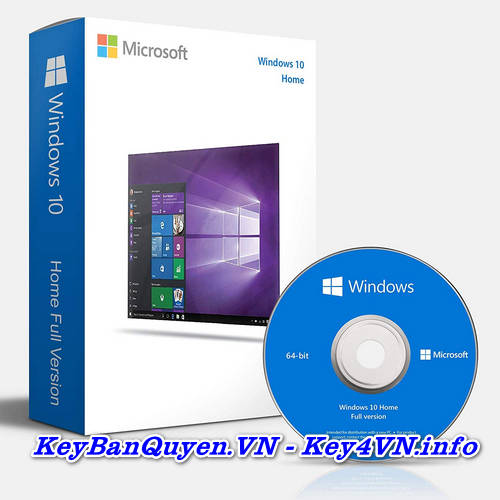 Mua bán key Windows 10 Home bản quyền Full 32 và 64 Bit.