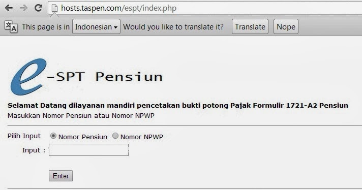 Cetak Online Formulir 1721 A2 Pensiunan Pns Tni Polri