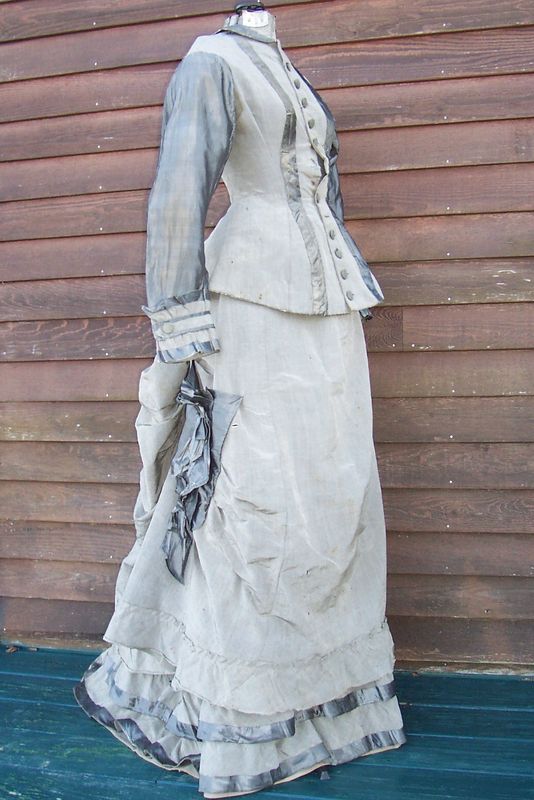 All The Pretty Dresses: Blue and Gray Bustle Era Gown