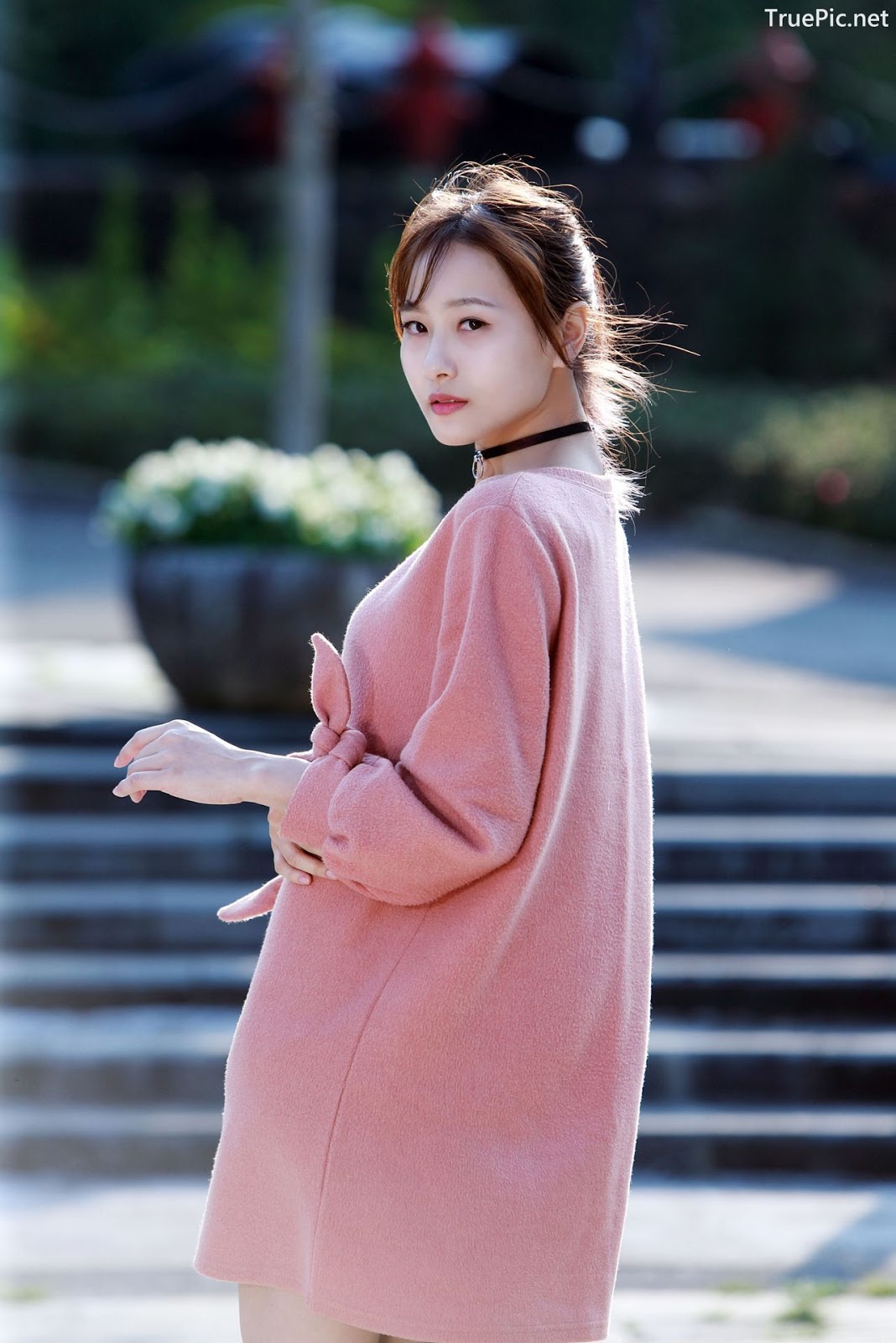 Image-Taiwanese-Model-郭思敏-Pure-And-Gorgeous-Girl-In-Pink-Sweater-Dress-TruePic.net- Picture-78
