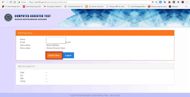 pendaftaran akun simulasi cat bkn lengkap 3