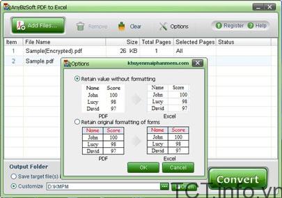 AnyBizSoft PDF to Excel – Chuyển đổi từ PDF sang Excel vô cùng đơn giản