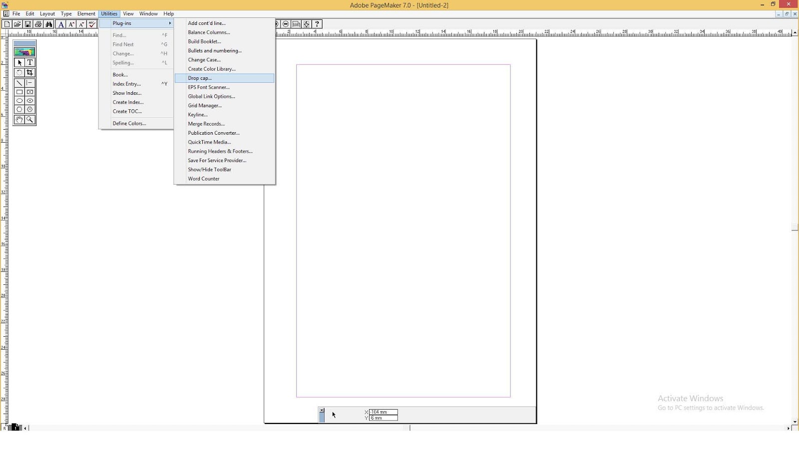 Tutorial and Techniques of and PageMaker Creating Drop Caps