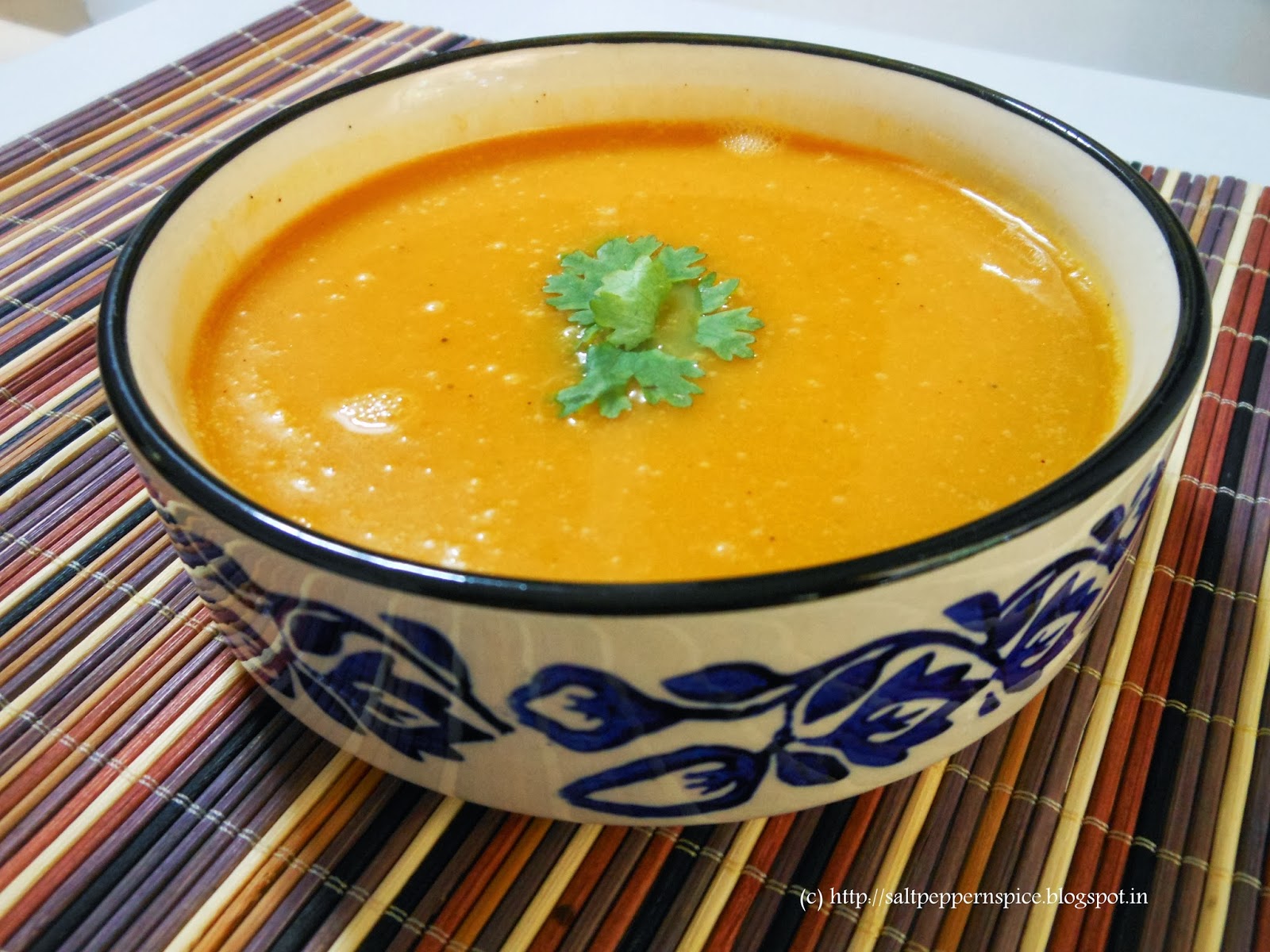 Salt and Pepper (With a Lot of Spice!) Pumpkin Soup with a Mirepoix Base