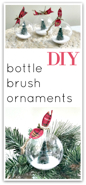 Bottle brush ornament pin with overlay