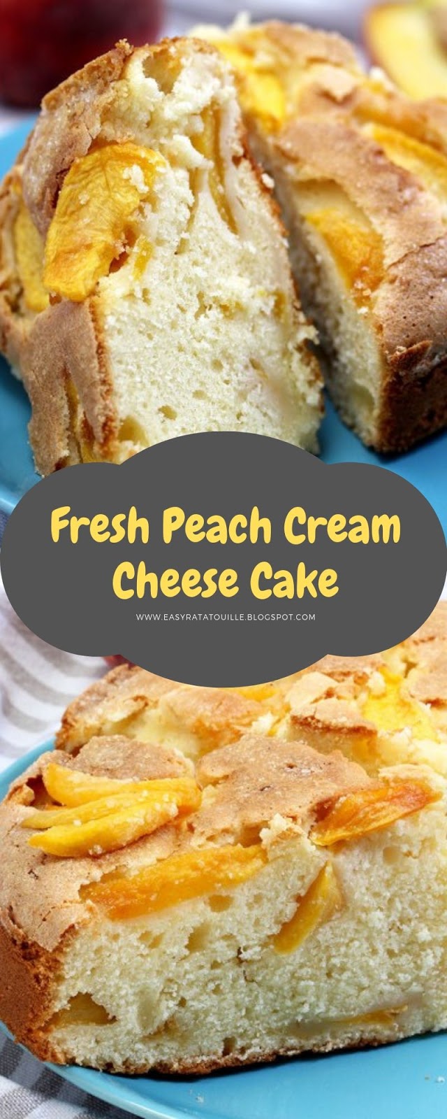 Fresh Peach Cream Cheese Cake