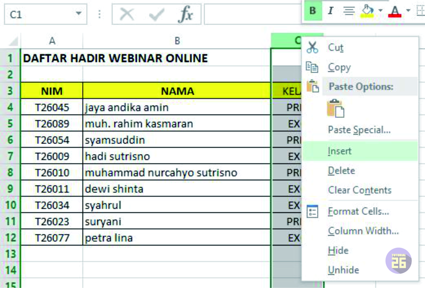 Cara Mengubah Huruf Kecil Menjadi Huruf Besar Kapital Di Excel