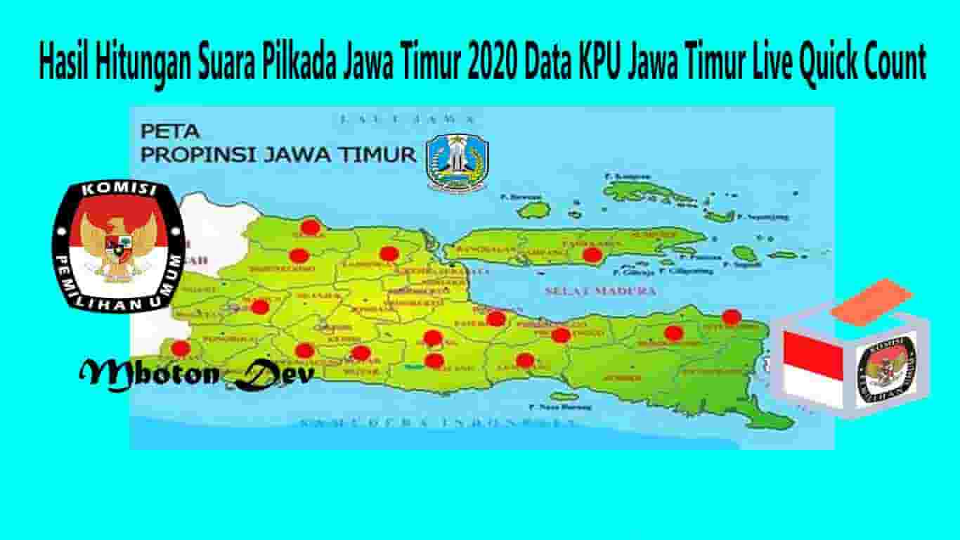 Hasil Hitungan Suara Pilkada Jawa Timur 2020 Data KPU Jawa Timur Live Quick Count