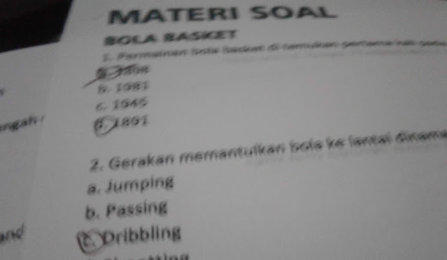 Soal Essay Tentang Bola Basket