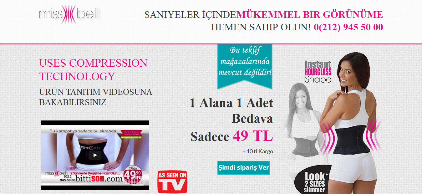 Miss Belt Bel Korse Kemer Manyetik Sırt Yeleği Power
