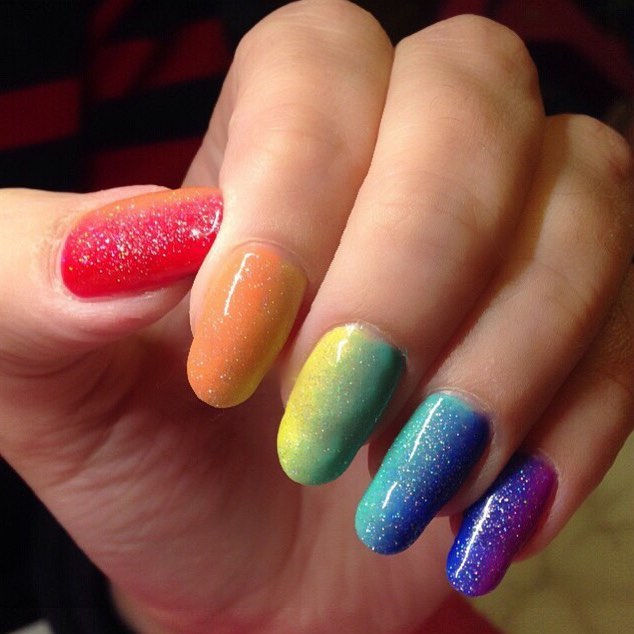 NEON RAINBOW SMOKE NAILS - Easy Step By Step Rainbow Smoke Nail Art -  Natasha Lee