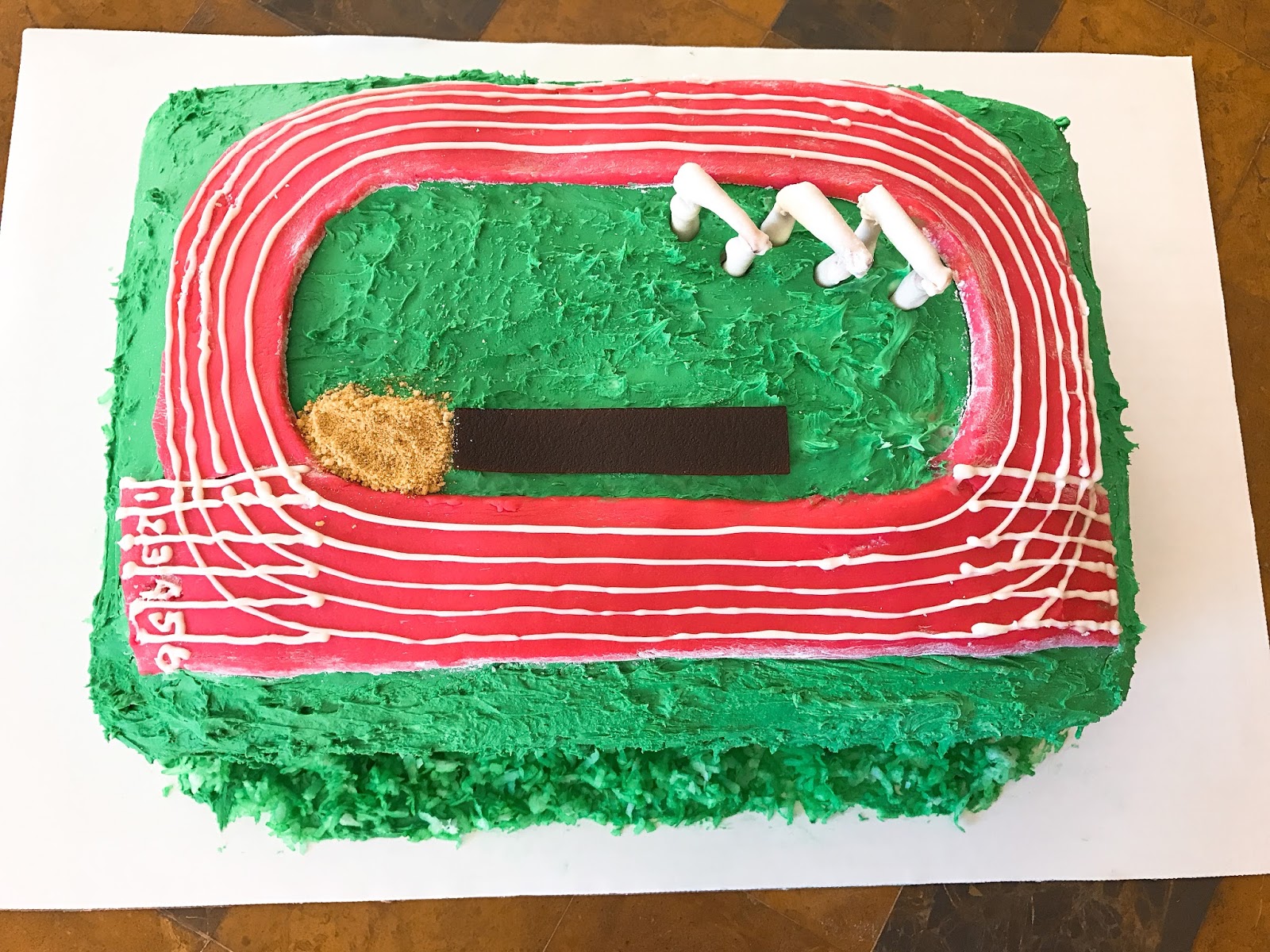 Track and Field Cake