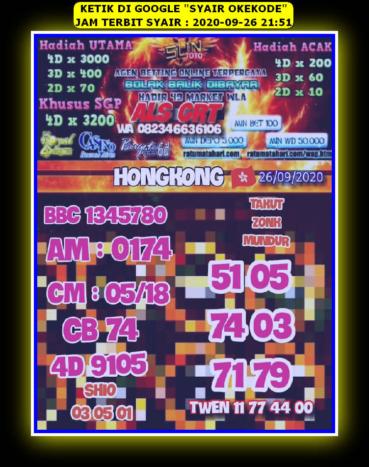 1 New Message Kode Syair Hongkong 26 September 2020 Forum Syair Togel Hongkong Singapura Sydney
